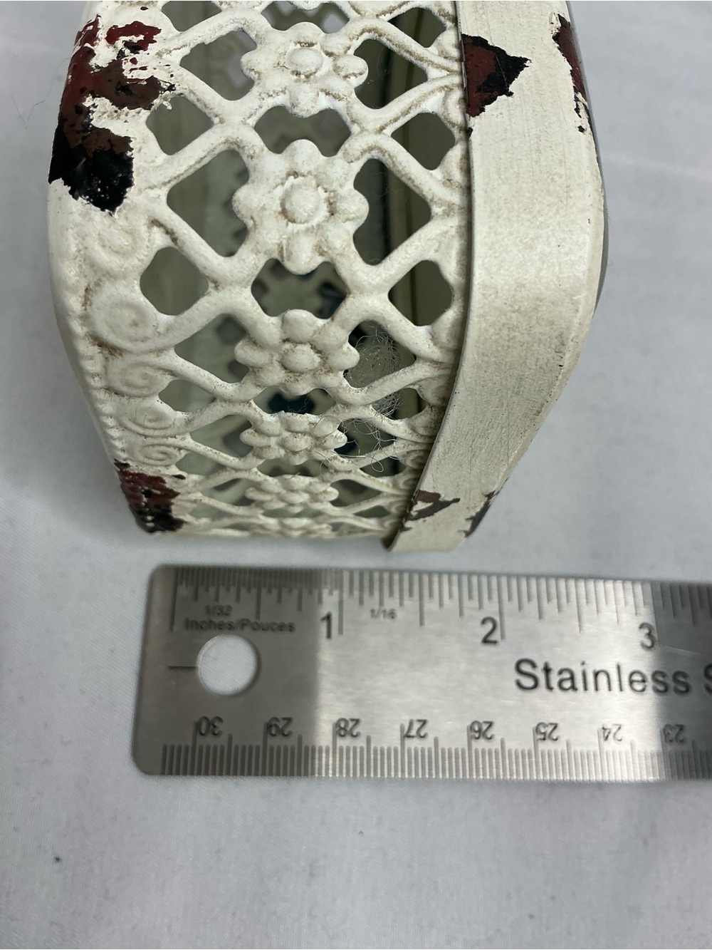 0007 - burton + BURTON White Floral Metal Trinket Box with Green Rose Lid - Picture 8 of 8